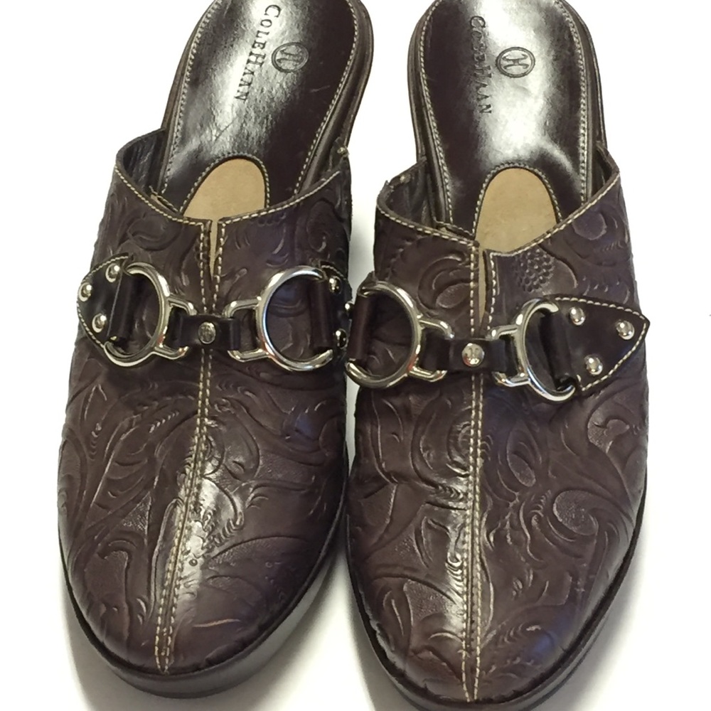 COLE HAAN Women’s Clogs Mules Brown Size 8AA - Picture 2 of 6